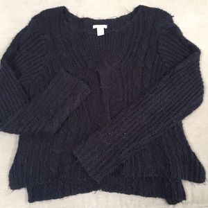 forever 21 knitted navy blue sweater